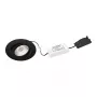 Brumberg Nivalis Foco LED encastrável 8W 3000K 650lm 230V AC preto recorte 68mm