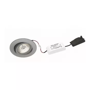 Brumberg Nivalis Luminária LED encastrável 8W 3000K 650lm recorte 68mm níquel