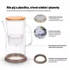 Lauben Jarro de Filtro de Água de Vidro 32GW, 3,2L, Vidro Borossilicato, Sem BPA, Indicador Eletrónico de Vida do Filtro, Transparente/Preto
