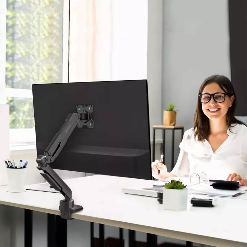 ONKRON G90-B Suporte de secretária para monitor individual de 13-34 polegadas, até 10 kg, Preto