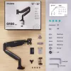 ONKRON G100-B Suporte de secretária para monitor individual de 13-32 polegadas, Preto