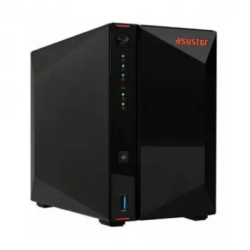 ASUS Asustor Lockerstor 2 Gen2+ (AS6702T v2) NAS Desktop 2-Bay Servidor Intel Celeron N5105 4GB DDR4 Sem Discos Preto