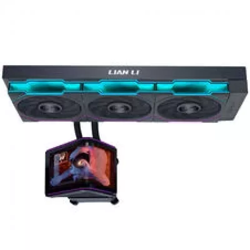 Lian Li HydroShift II OLED Curved 360 UNI FAN TL Refrigeração Líquida AIO, 360 mm, Ecrã OLED, Ventoinhas TL-FLEX - Preto