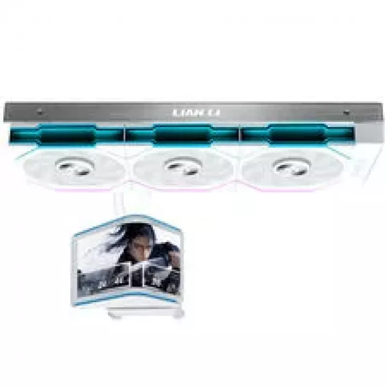 Lian Li HydroShift II OLED Curved 360 UNI FAN TL Refrigeração Líquida AIO para CPU, 360mm Radiador, Ecrã OLED, Ventoinhas TL-FLEX - Branco
