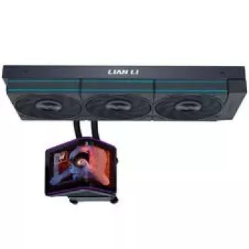 Lian Li HydroShift II OLED Curved 360 UNI FAN P28 Refrigeração Líquida AIO, 360 mm, Ecrã OLED, Ventoinhas P28 - Preto