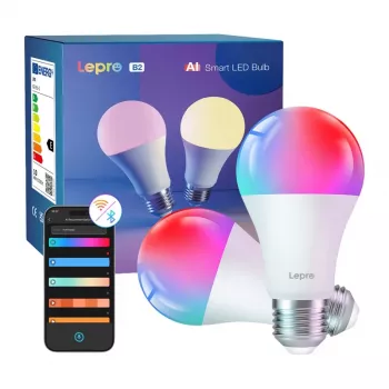 LEPRO B2-2 lâmpada LED E27 Wi-Fi, 1100 lm, pack de 2