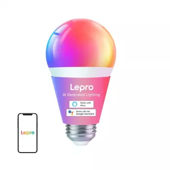 LEPRO B1 E27 lâmpada LED com Bluetooth e Wi-Fi, 806 lm, RGB Tunable White