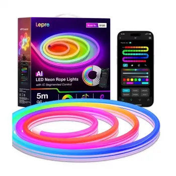 LEPRO N1-5 Faixa LED Inteligente RGB 5m Wi-Fi Alexa Google Assistant