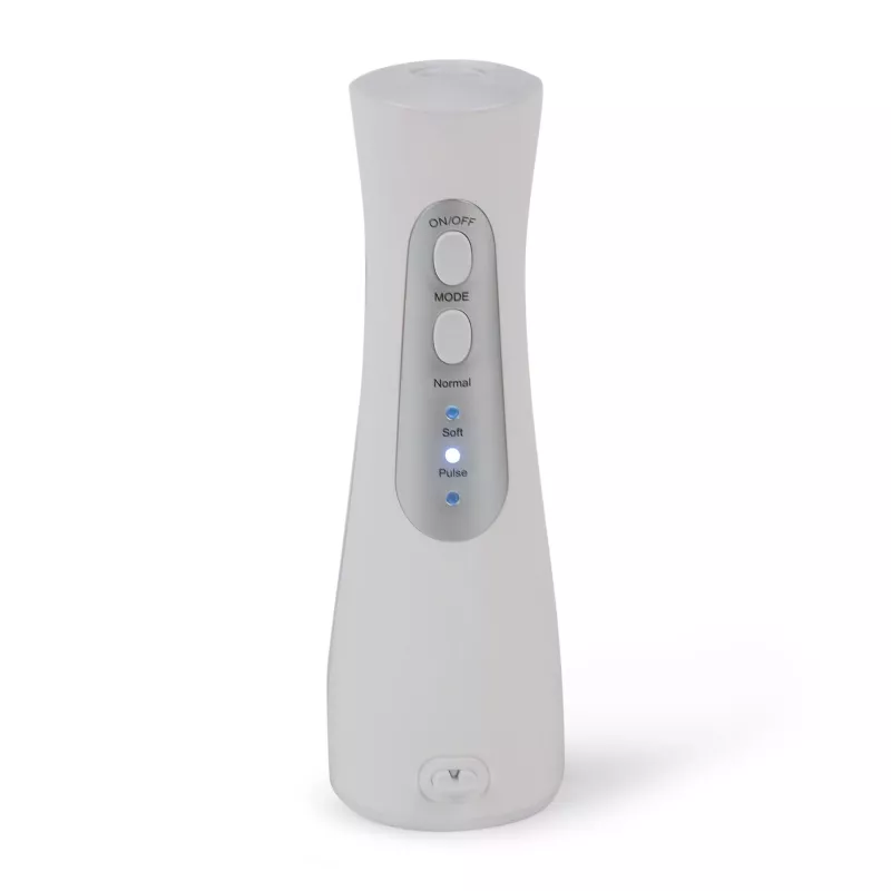 RIO DCIR2-EU/1,4 irrigador oral Riogeneric - 600ml, 10 níveis de pressão, 7 jatos, branco/azul