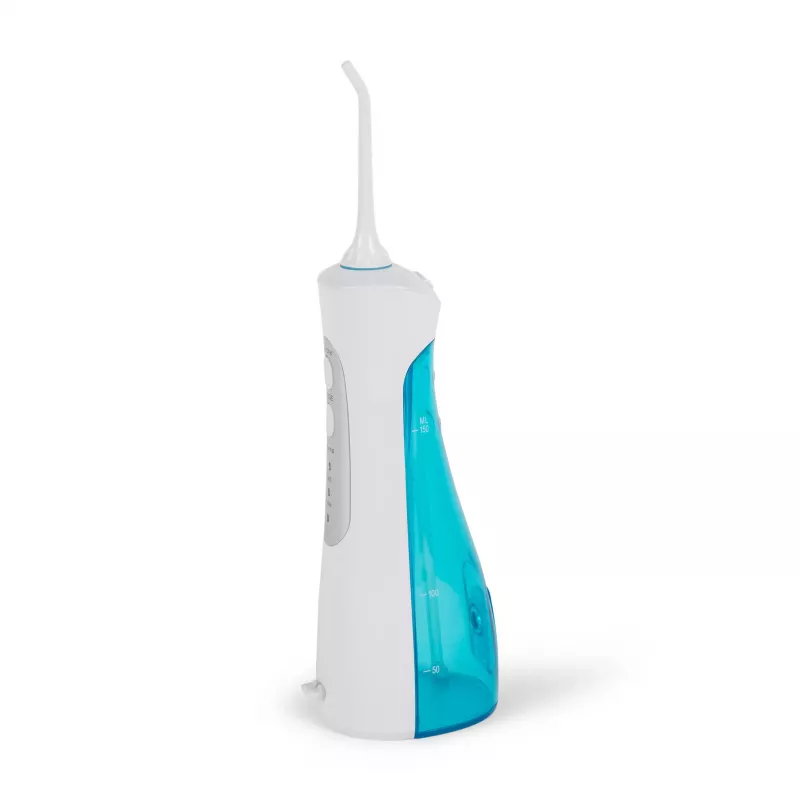 RIO DCIR2-EU/1,4 irrigador oral Riogeneric - 600ml, 10 níveis de pressão, 7 jatos, branco/azul