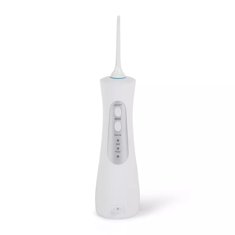 RIO DCIR2-EU/1,4 irrigador oral Riogeneric - 600ml, 10 níveis de pressão, 7 jatos, branco/azul