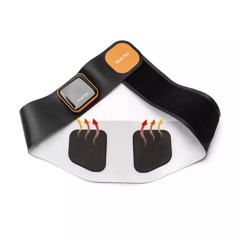 Bodi-Tek BT-ABSH-TOP-EU/1.2 Estimulador muscular abdominal e dorsal com calor, preto/laranja