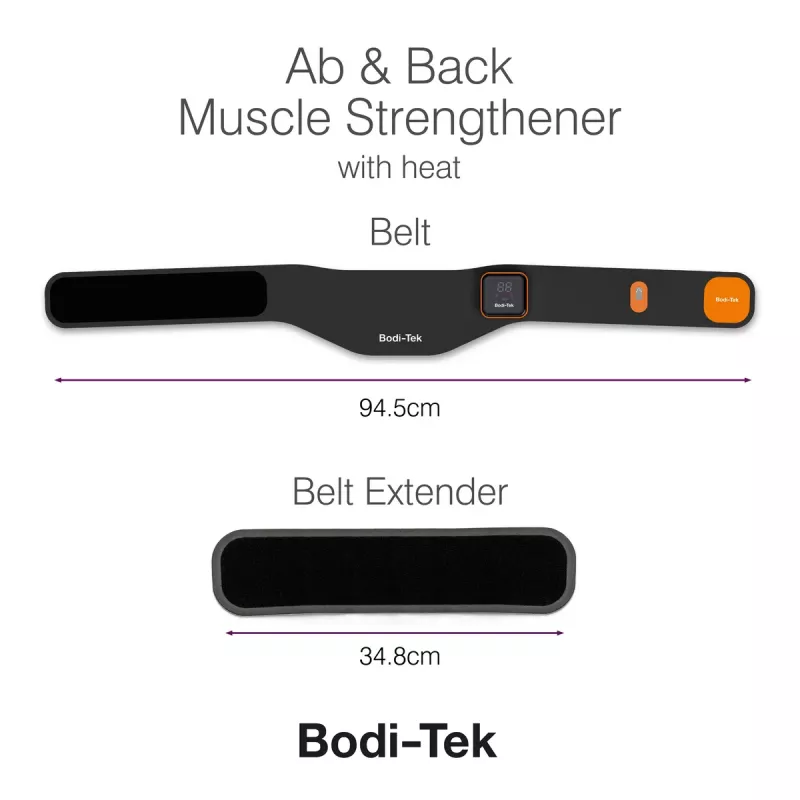 Bodi-Tek BT-ABSH-TOP-EU/1.2 Estimulador muscular abdominal e dorsal com calor, preto/laranja