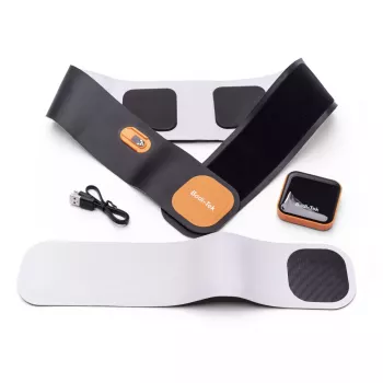 Bodi-Tek BT-ABSH-TOP-EU/1.2 Estimulador muscular abdominal e dorsal com calor, preto/laranja