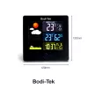 Bodi-Tek BT-HGWS-EU/1,2 Estação meteorológica digital com sensor exterior sem fios, ecrã LCD, previsão do tempo, fase da lua, alarme, retroiluminação