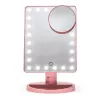 Rio MMSP-RG-EU/1,2 Espelho de maquilhagem com 24 LED e regulação de intensidade por toque, ouro rosa