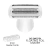 Rio SHTR-EU/1.3 Go Smooth Máquina de barbear e aparador de biquíni 4 em 1 para mulher, branco