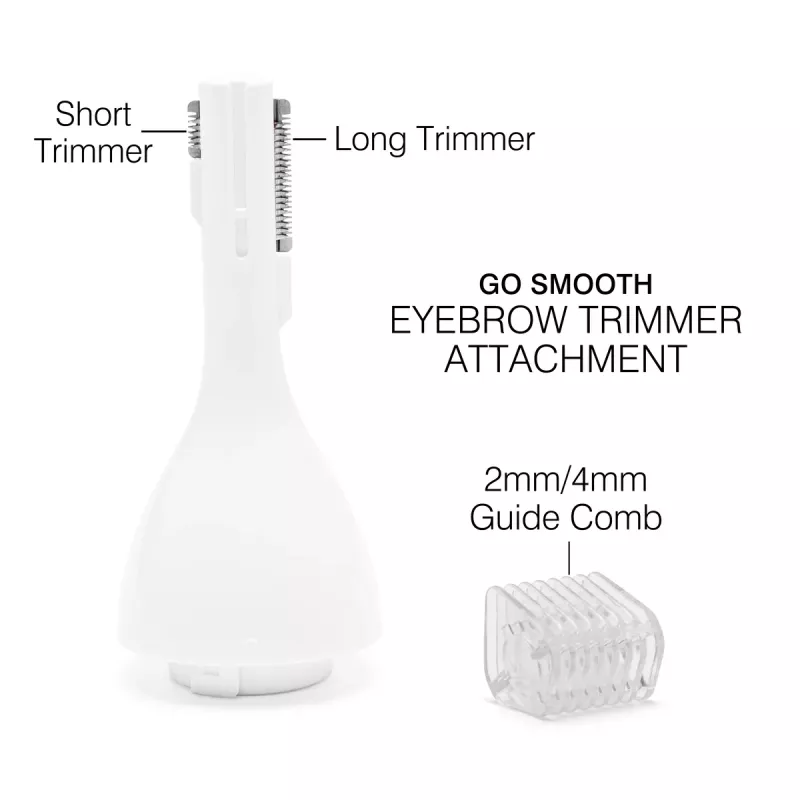 Rio SHTR-EU/1.3 Go Smooth Máquina de barbear e aparador de biquíni 4 em 1 para mulher, branco
