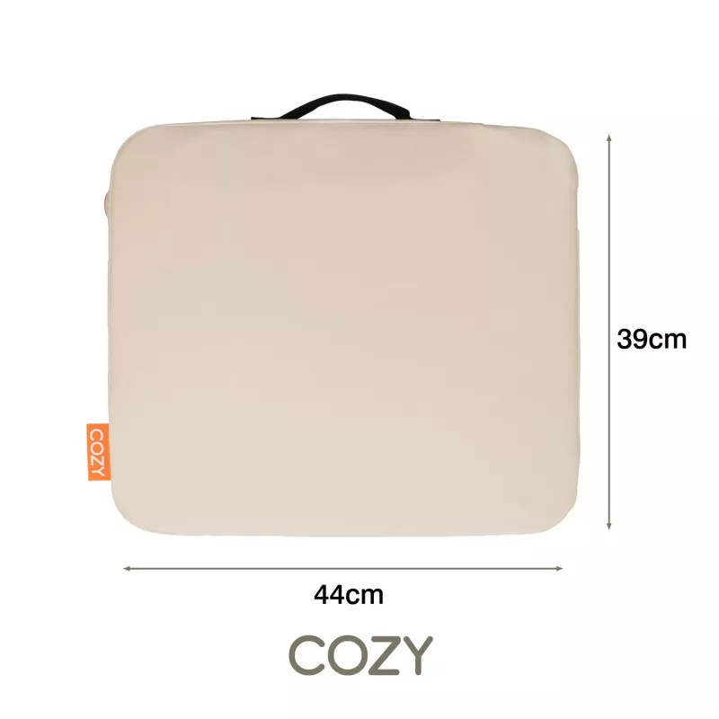Bodi-Tek BT-CSOH-XX-EU/1.2 COZY Almofada de assento aquecida sem fios 39 x 44 cm, bege