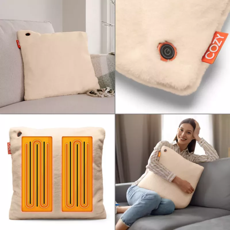 Bodi-Tek BT-CSHT2-F-BG-PB10 COZY Una almofada de conforto aquecida e powerbank 10000 mAh, bege