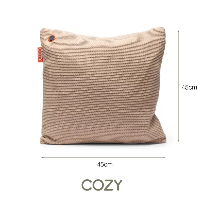 Bodi-Tek BT-CSHT2-K-BG-PB10 COZY Una Almofada de malha e power bank 10000 mAh, bege