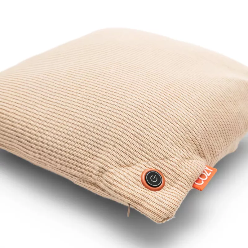 Bodi-Tek BT-CSHT2-K-BG-PB10 COZY Una Almofada de malha e power bank 10000 mAh, bege