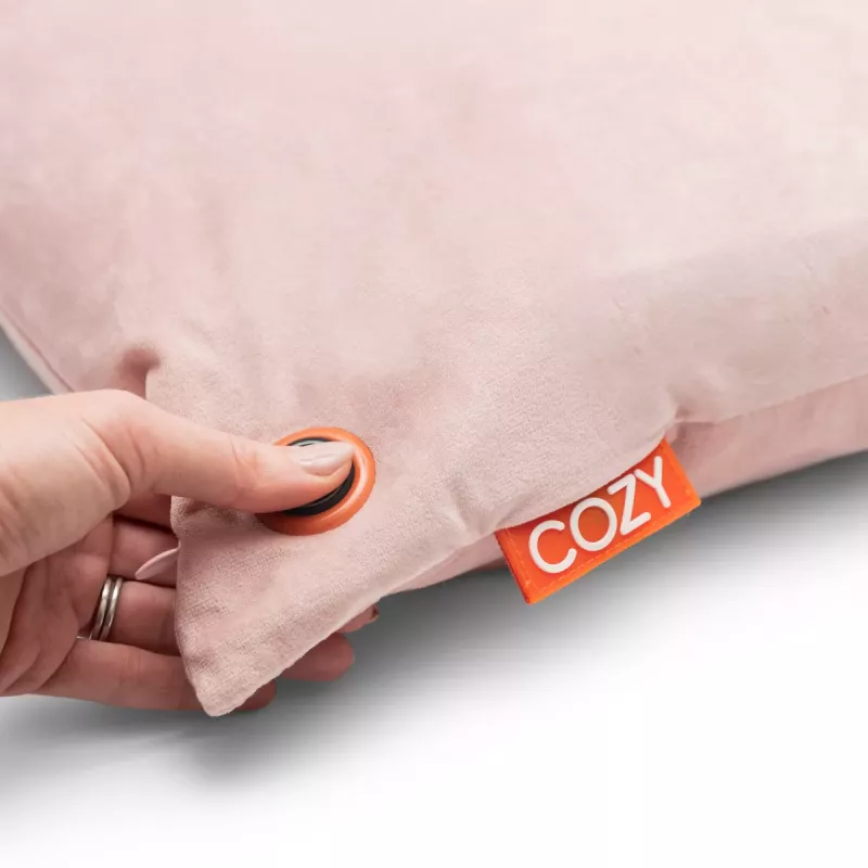 Bodi-Tek BT-CSHT2-V-LP-PB10 COZY Una almofada de conforto aquecida 45 x 45cm, veludo rosa claro