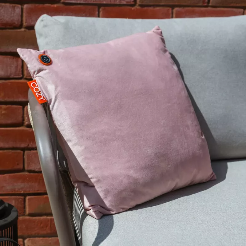 Bodi-Tek BT-CSHT2-V-LP-PB10 COZY Una almofada de conforto aquecida 45 x 45cm, veludo rosa claro