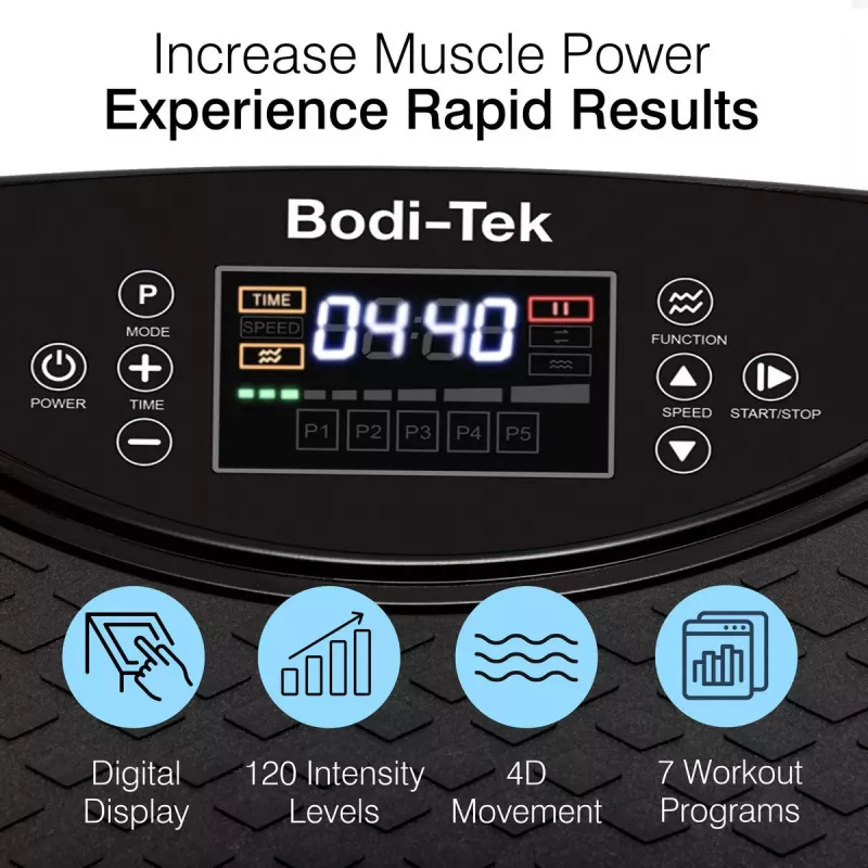 Bodi-Tek BT-VIBD-EU Plataforma vibratória 4D aparelho de treino