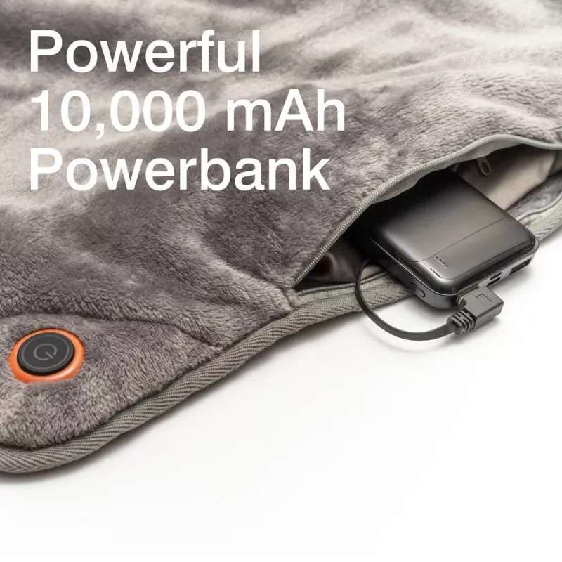 Bodi-Tek BT-BLHT-EU/1.0 COZY manta elétrica Snuggle Blanket Heated Throw 130 x 160 cm, cinzento