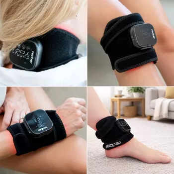 Reviber RV-MATP-EU tapete de fototerapia infravermelha - 660nm e 850nm, 120 LEDs, neoprene flexível