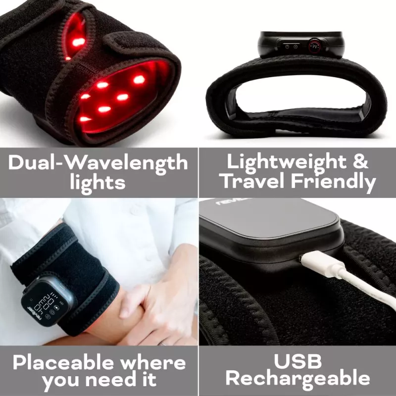 Reviber RV-MATP-EU tapete de fototerapia infravermelha - 660nm e 850nm, 120 LEDs, neoprene flexível