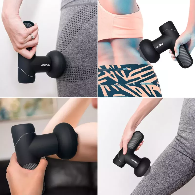Reviber RV-MABS-EU/1,0 massajador muscular Shiatsu com calor infravermelho, 8 nós, 3 velocidades, preto