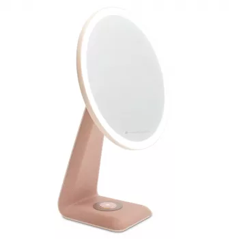 RIO MMDL-EU/1,0 espelho de maquilhagem de alto desempenho - dupla face com ampliação 1x/5x, luz diurna LED, sensor tátil regulável, cromado