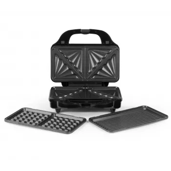 Salter EK2143TFVDE XL Máquina de snacks 3 em 1 - preto/prateado