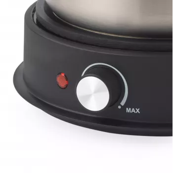 Progress EK6675PVDE Panela de fondue elétrica 1500W 1,5L panela de aço inoxidável 8 garfos preto/prateado