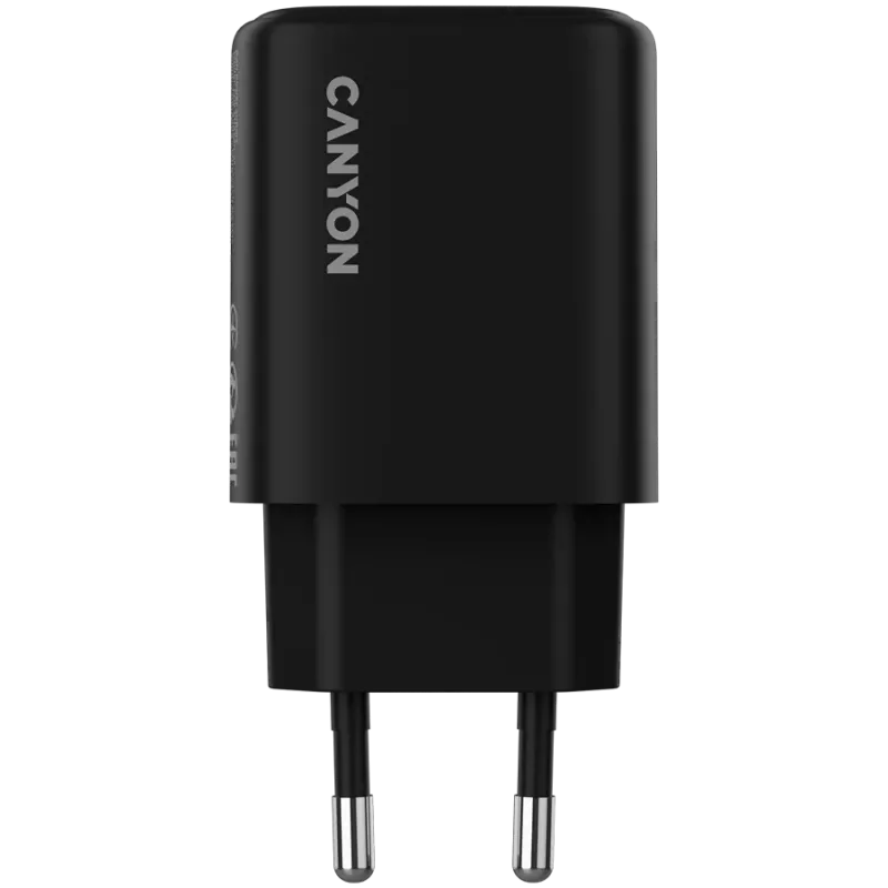CANYON OnCharge 200 Carregador de parede 20W 1xPD 1xQC EU preto