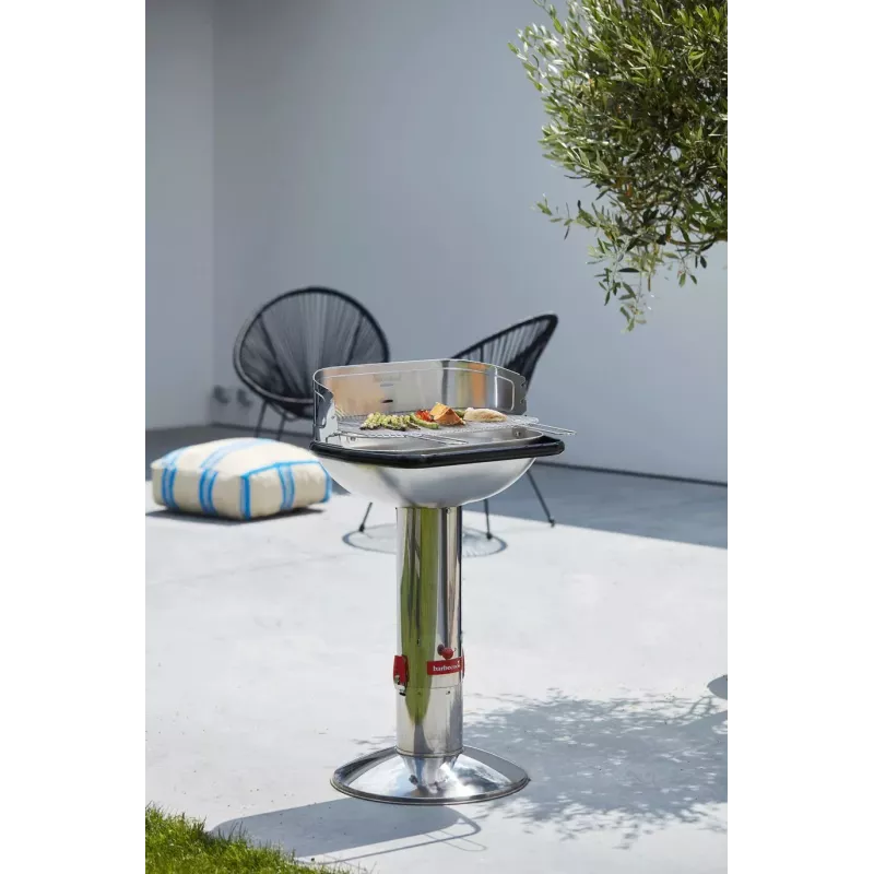 Barbecook Loewy 55 SST Grelhador a carvão, 59,8 x 35,4 x 101 cm, grelha em aço inoxidável, preto
