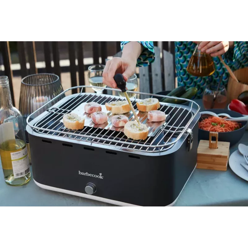 Barbecook Grelhador de mesa a carvão Carlo, 44 x 33 x 21 cm, Urban Grey