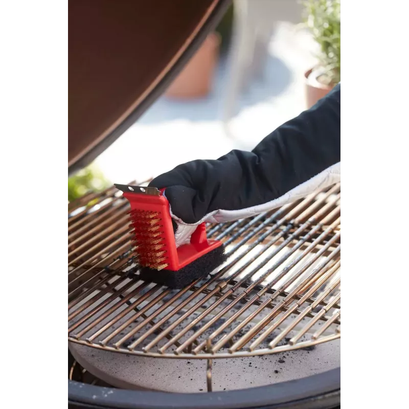 Barbecook Escova de limpeza para churrasco 3-em-1 vermelha (24 unidades/expositor) BC-ACC-7064
