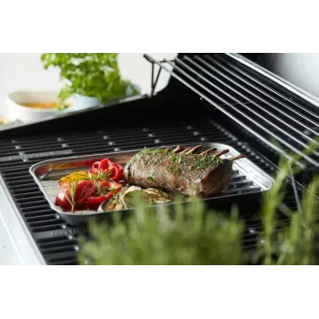 Barbecook Frigideira de grelhar reutilizável em aço inoxidável 34,5 x 24 x 3 cm BC-ACC-7079