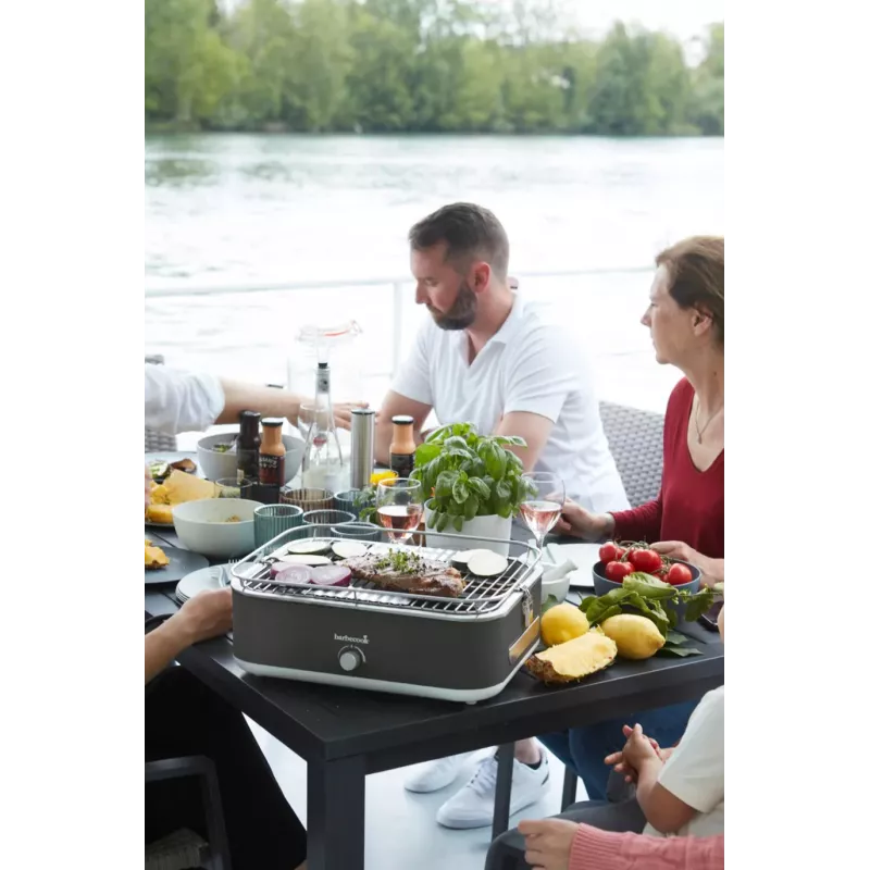 Grelhador elétrico de mesa Barbecook E-Carlo 2500 W Midnight Grey