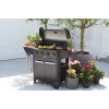 Grelhador a gás Barbecook Luca 412 com armário inferior e queimador lateral, 145,4 x 60,3 x 112,3 cm, preto