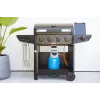 Grelhador a gás Barbecook Luca 412 com armário inferior e queimador lateral, 145,4 x 60,3 x 112,3 cm, preto