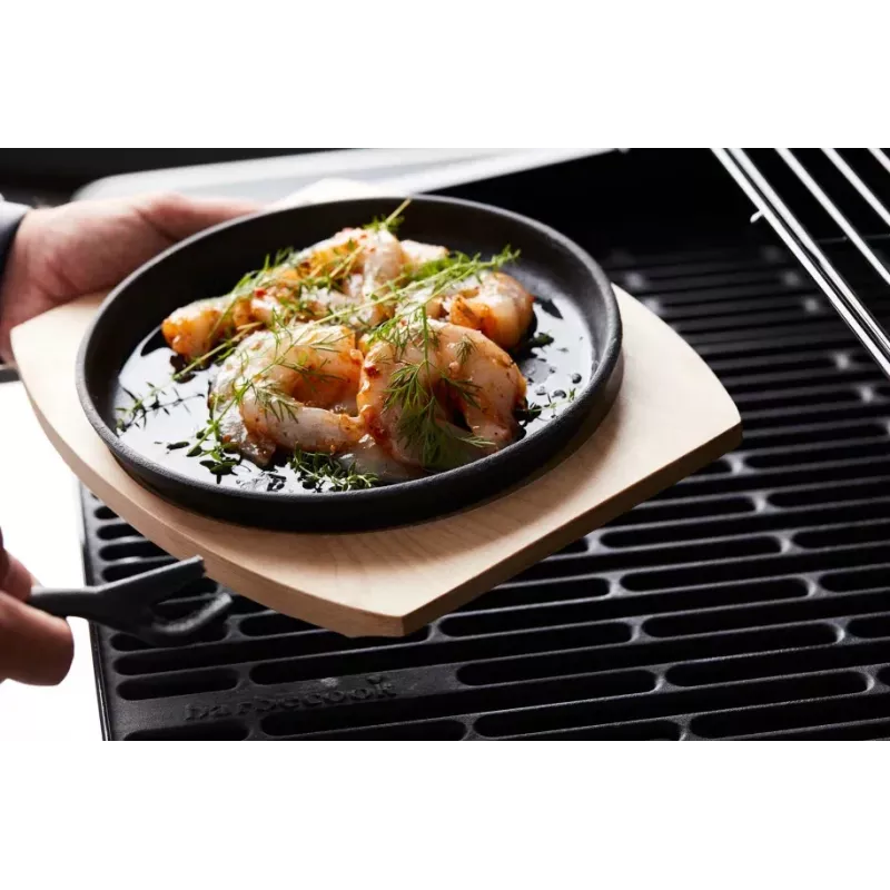 Barbecook frigideira para grelhador em ferro fundido com base de bambu (2 peças) BC-ACC-7420