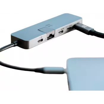 XtremeMac Max Pro Hub Multiportas USB-C 5 Portas 100W PD Gigabit LAN cinzento