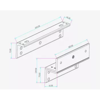 SCOT BK-1200ZL2 Cantoneira de montagem para placa de ancoragem EL-1200