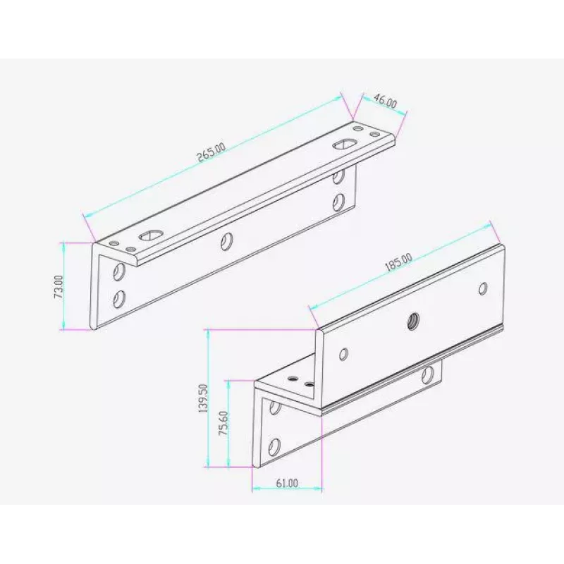 SCOT BK-1200ZL2 Cantoneira de montagem para placa de ancoragem EL-1200