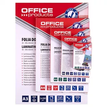 PBS CONNECT OFFICE PRODUCTS Película de plastificação A4 2x80 mícron brilhante 100 folhas transparente