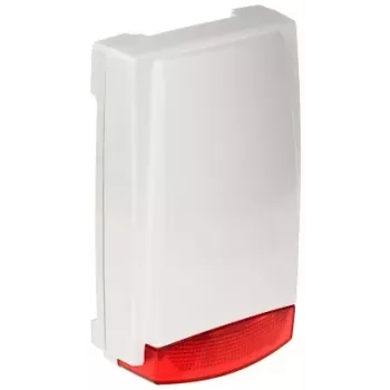 INNE MR-300R/24V sinalizador ótico-acústico exterior 24 V DC 120 dB LED vermelho caixa branca